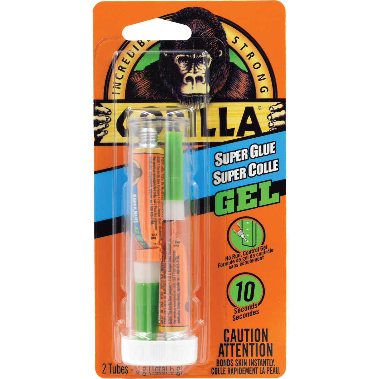 Super Glue Gel, 2 x 3 g, Tube, Clear
