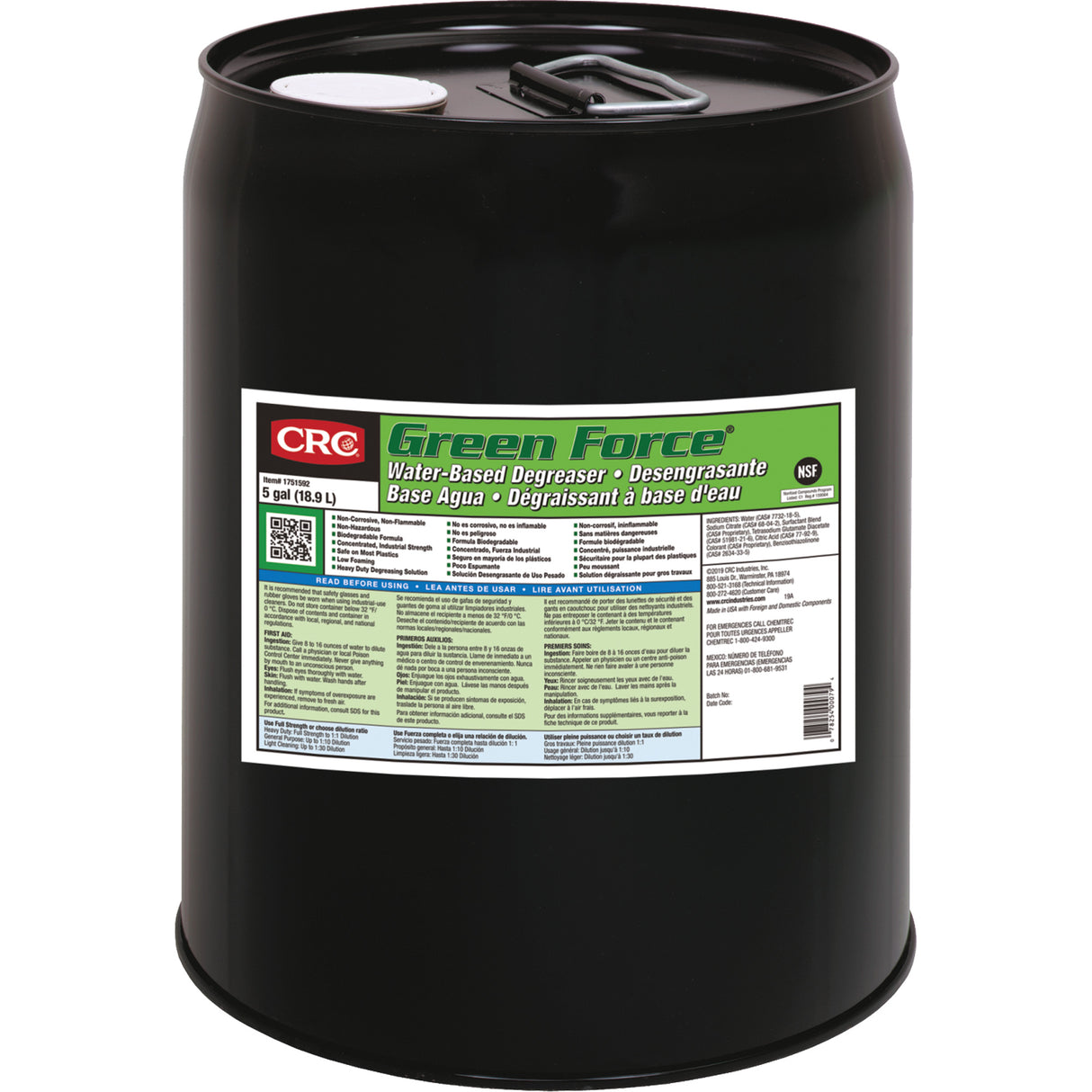 Green Force® Water-Based Degreaser, Pail