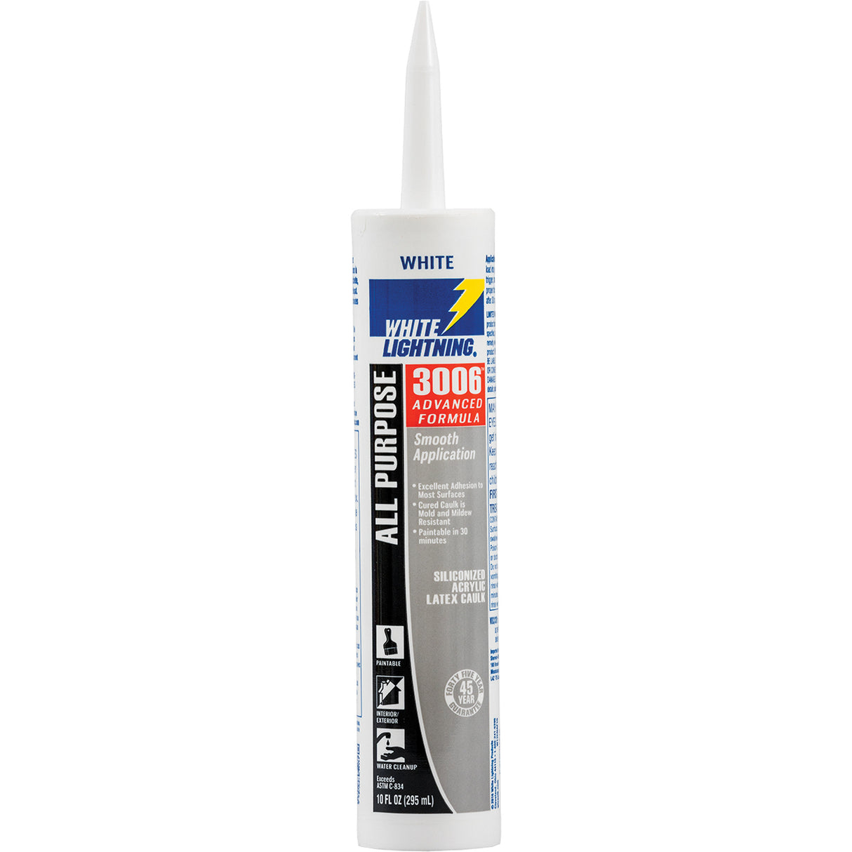 3006™ All Purpose Adhesive Caulk, 295 ml, Cartridge, White
