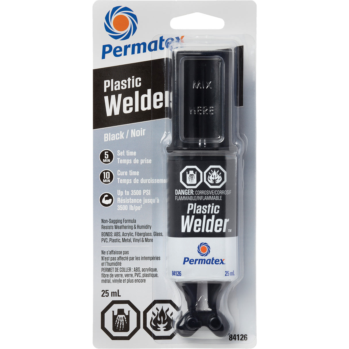 Plastic Welder™ Epoxy, 25 ml, Syringe, Two-Part, Black