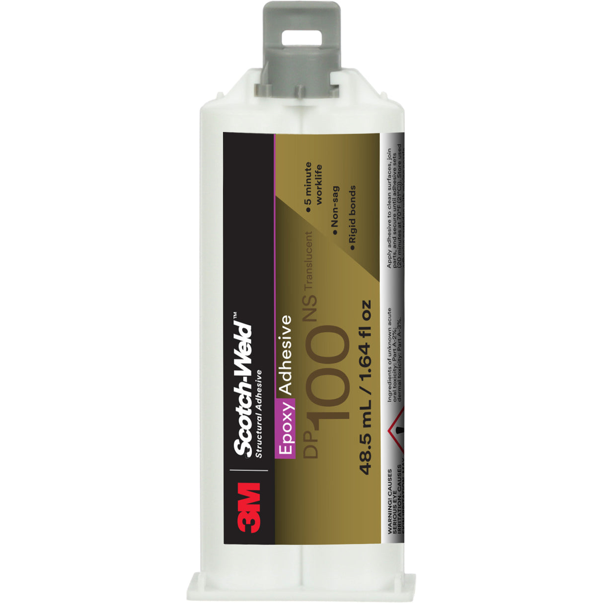 Scotch-Weld™ Adhesive, 1.64 fl. oz., Cartridge, Two-Part, Translucent