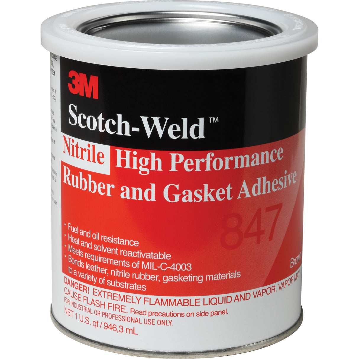 Scotch-Weld™ High-Performance Rubber & Gasket Adhesive, Gallon, Brown