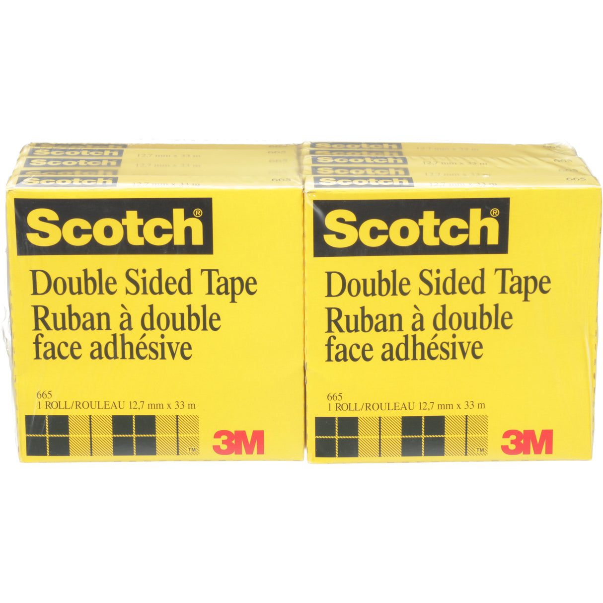 SCOTCH® DOUBLE-COATED;TAPE 665, 12MM X 33M BO