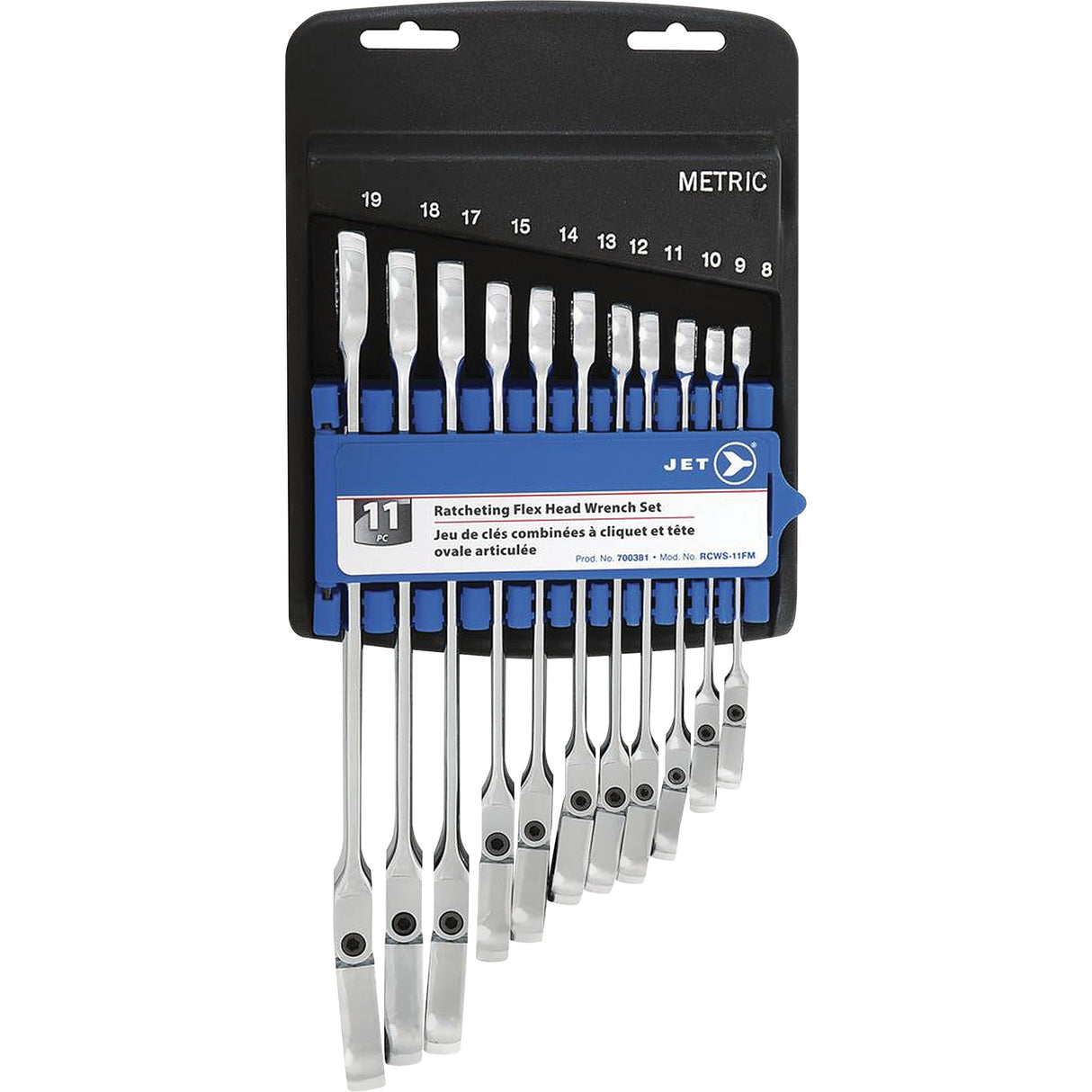 RCWS-11FM Metric Flex Head Ratchet Combination Wrench Set