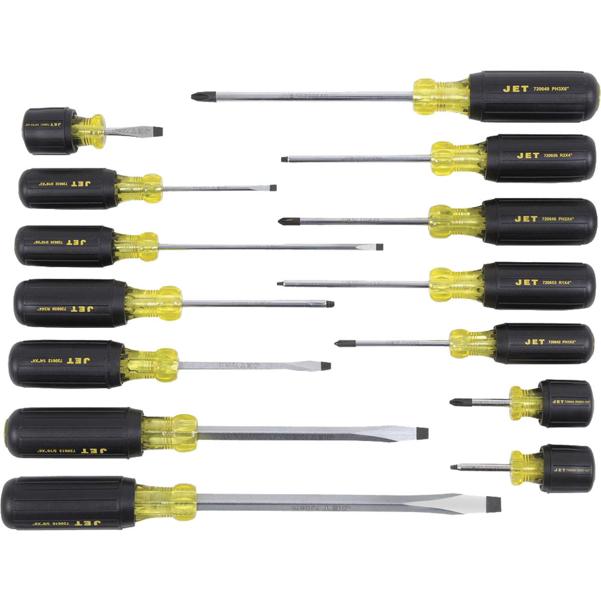 JKS-14S Cushion Grip Screwdriver Set, 14 Pcs.
