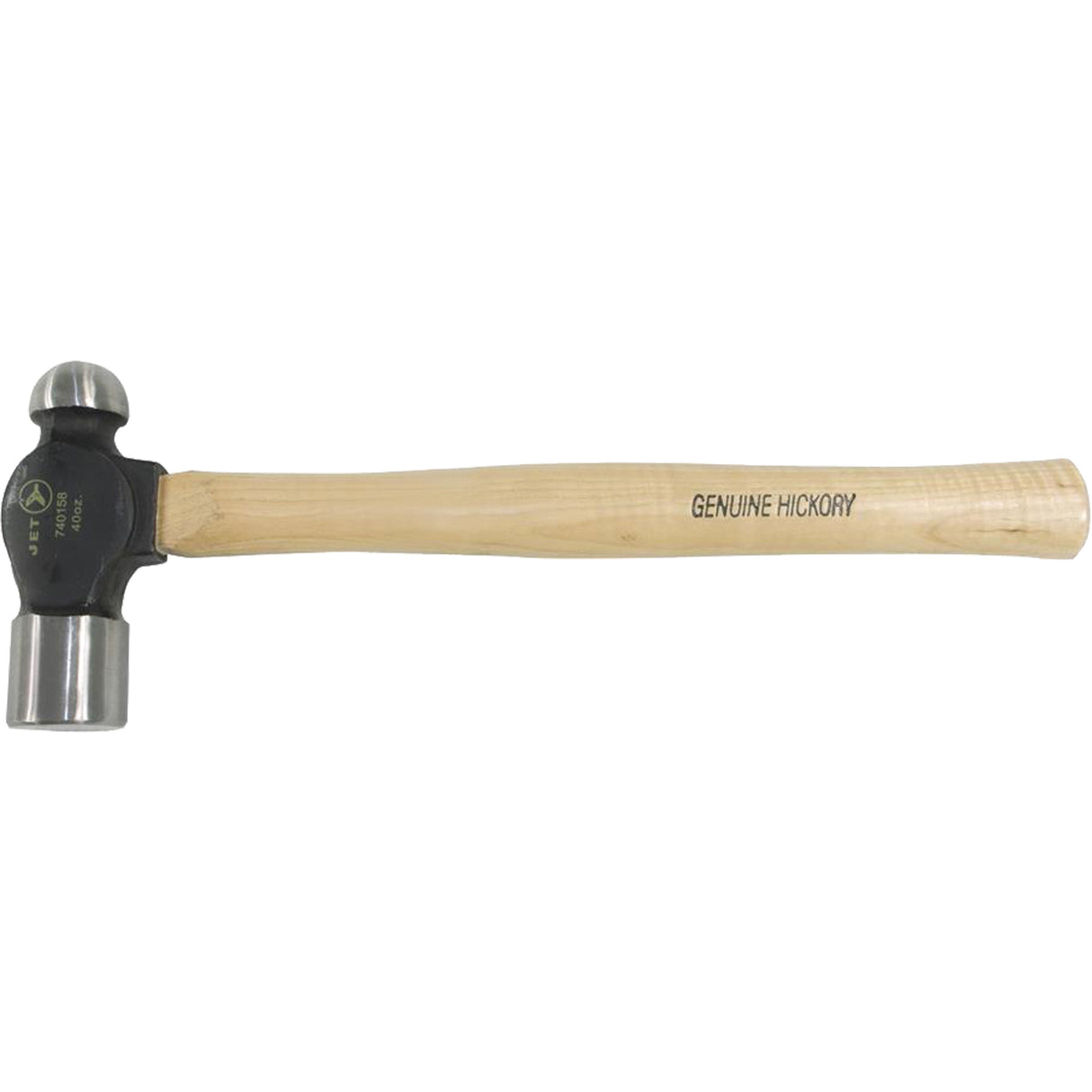 BP-40H Ball Pein Hammer with Hickory Handle, 40 oz. Head Weight, Plain Face, Wood Handle