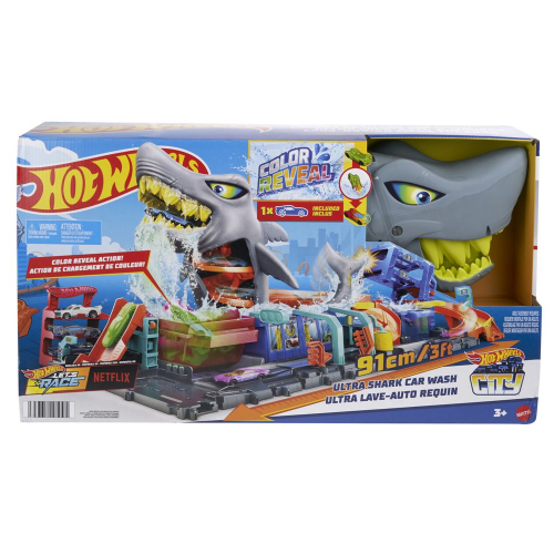 HOT WHEELS - CITY ULTRA SHARK CAR WASH PLAYSET