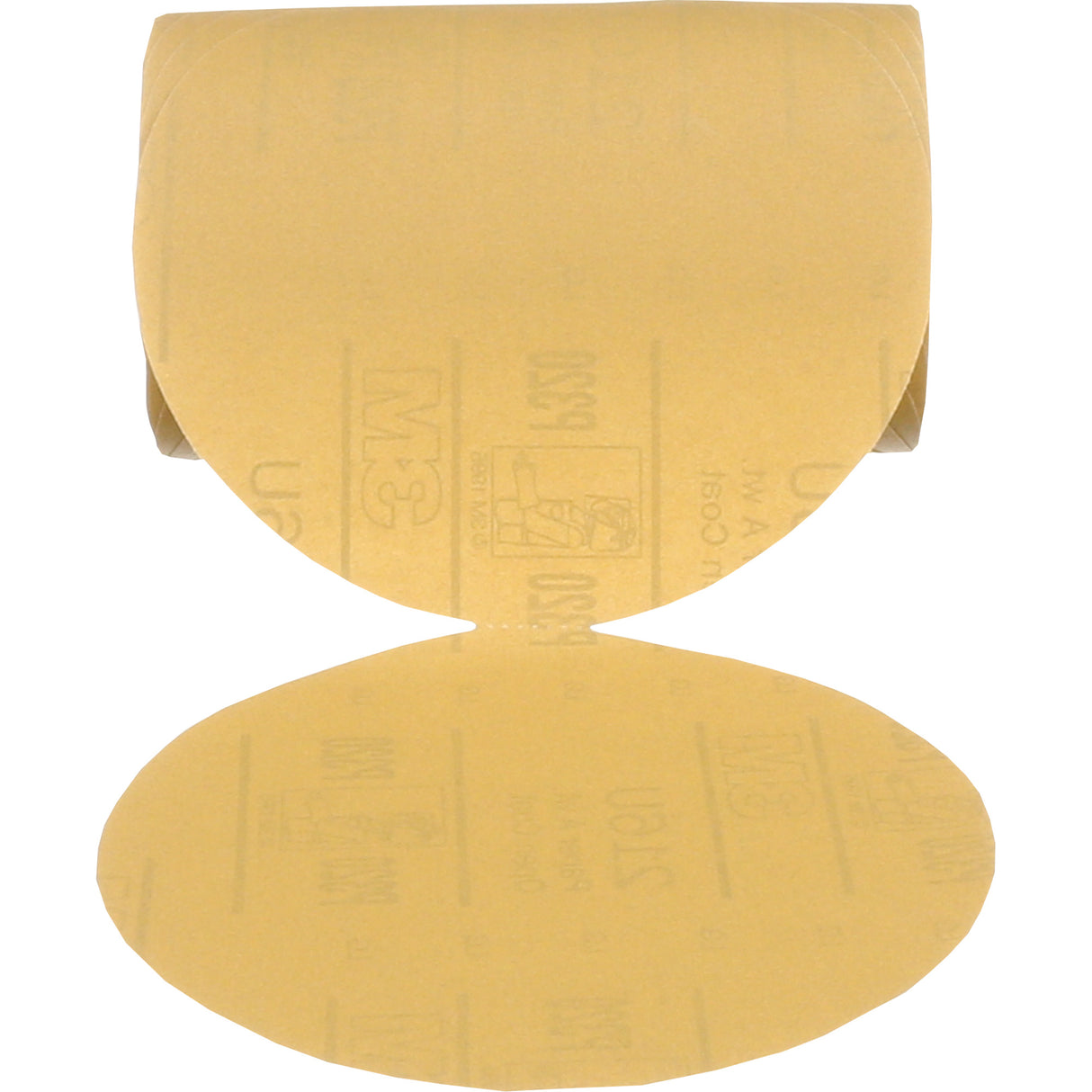 Stikit™ Gold Disc Roll, 6" Dia., P320 Grit, Aluminum Oxide