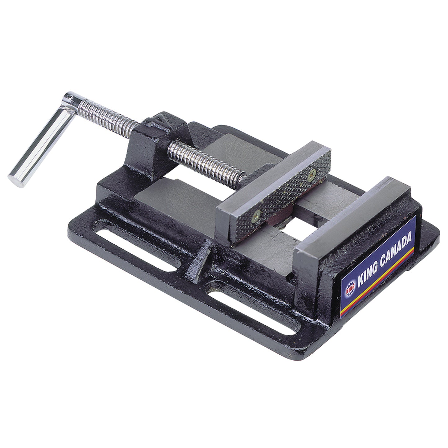 Drill Press Vise, 4" Jaw Width, 0" Throat Depth, Bench Mount Base