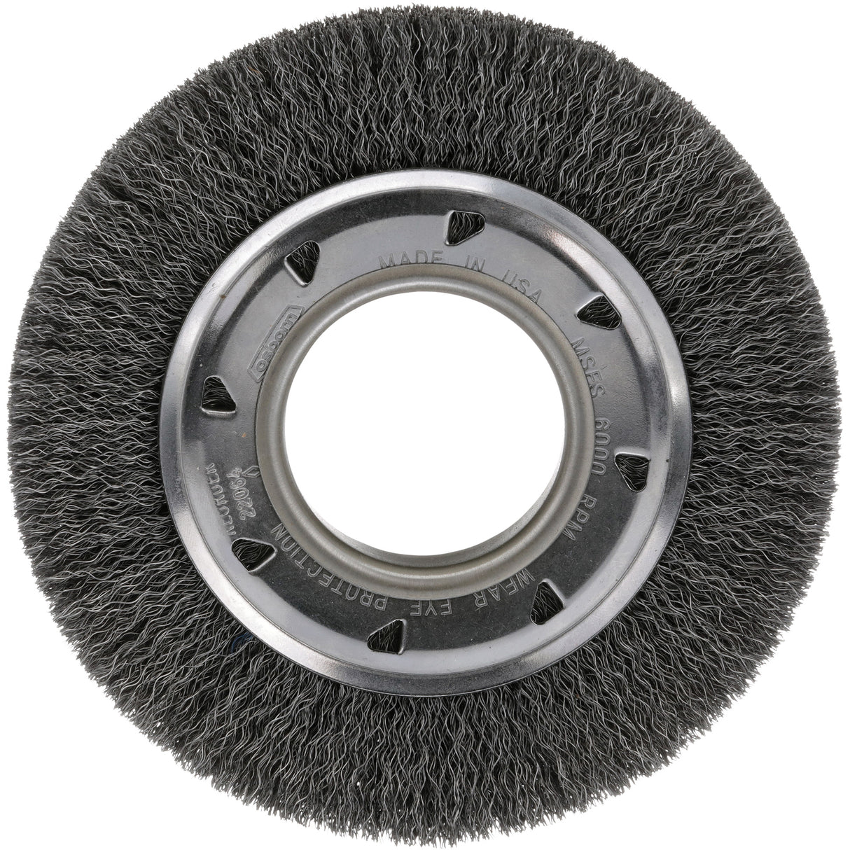 Crimped Wire Wheel Brush - Medium Face, 4-1/4" Dia., 0.012 Fill, 2" Arbor