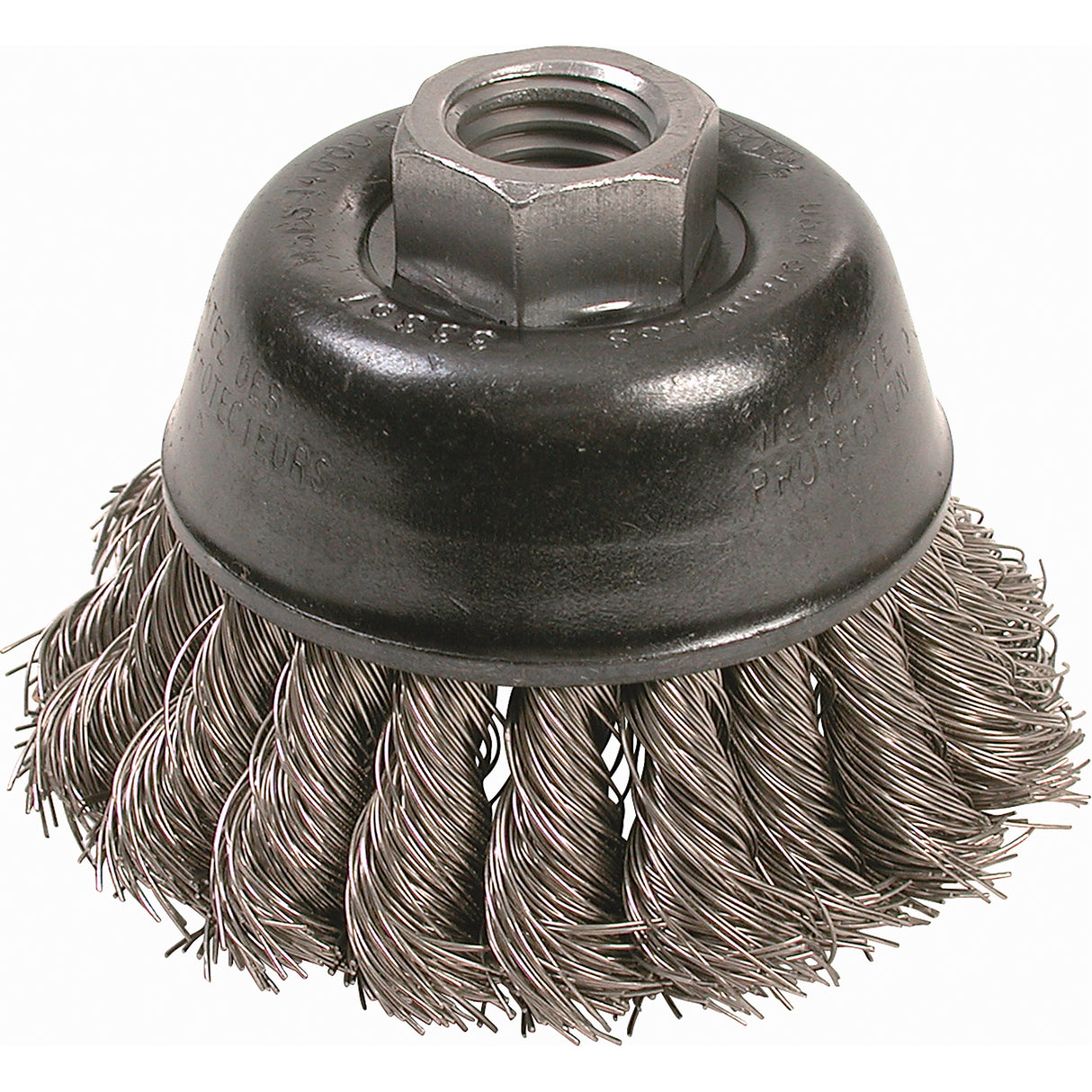 Knot Wire Cup Brushes - High Speed Small Grinder, 2-3/4" Dia. x 5/8"-11 Arbor