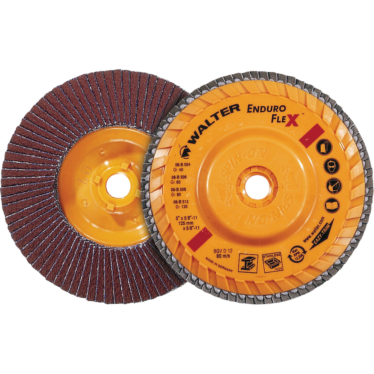 Enduro-Flex™ Flap Disc, 7" x 7/8", Type 27, 60 Grit, Zirconia Alumina