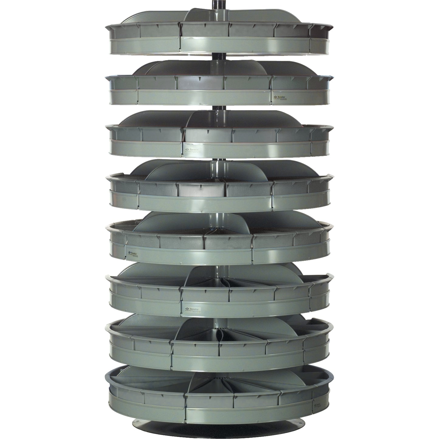 Rotabin® Storage Units, 500 lbs. Capacity per Level, 6 Level, 50" H x 34" Dia.