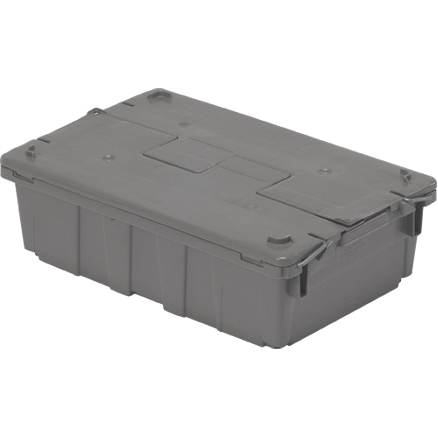 Flipak® Polyethylene Plastic (PE) Distribution Containers, 20.6" x 13.5" x 6.5", Grey