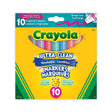 Crayola Ultra-Clean Washable Broad Line Markers, Tropical Colours, 10 Count (Case of 12)