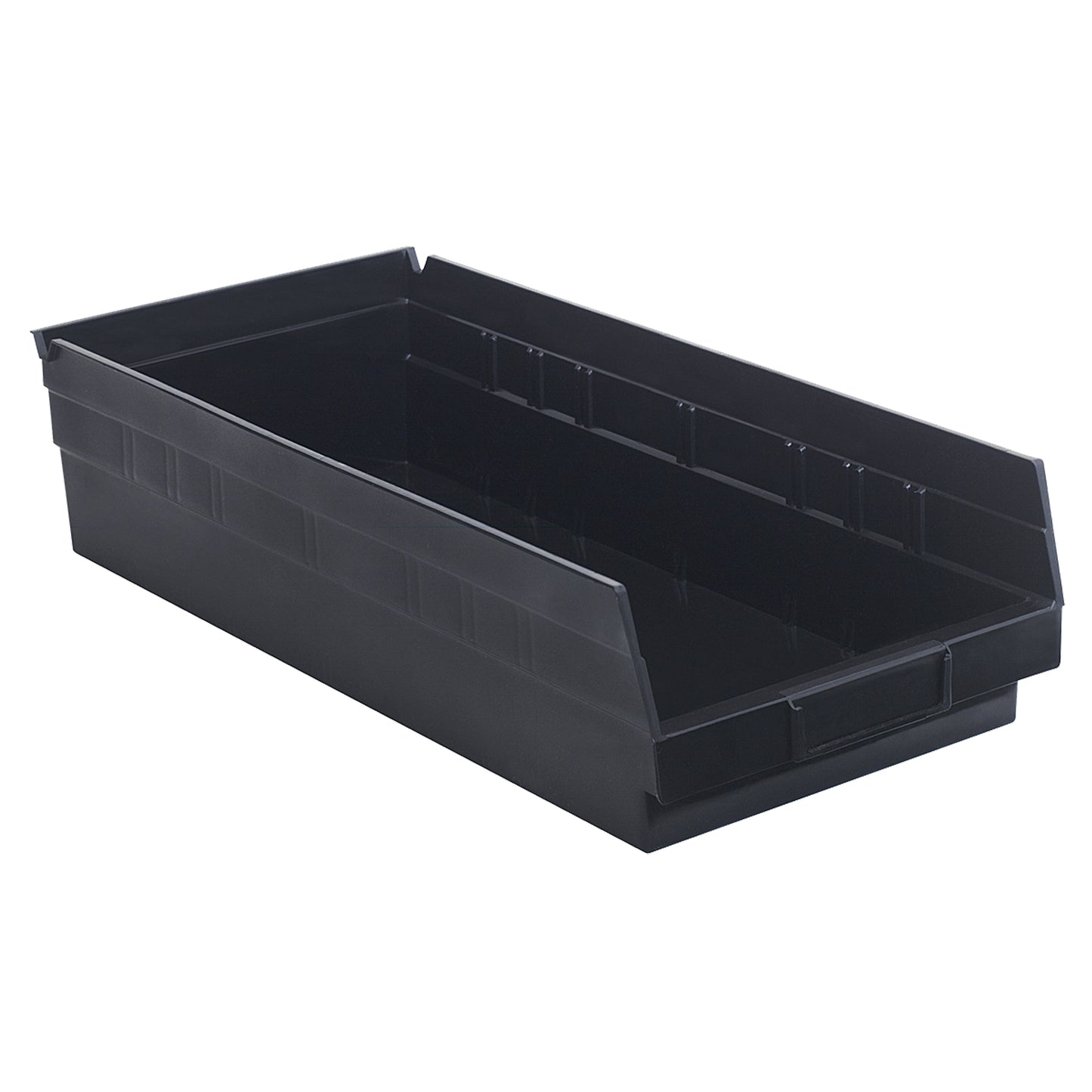 Economy Shelf Bin, 8-3/8" W x 4" H x 17-7/8" D, Black