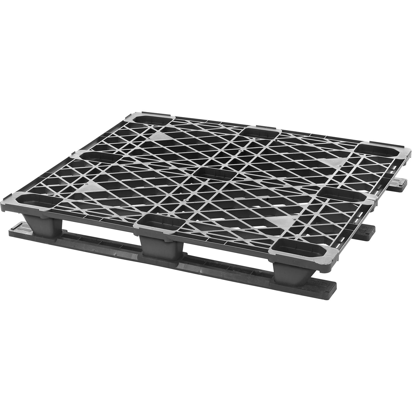 Stackable Plastic Pallet, 4-Way Entry, 48" L x 40" W x 5-3/5" H