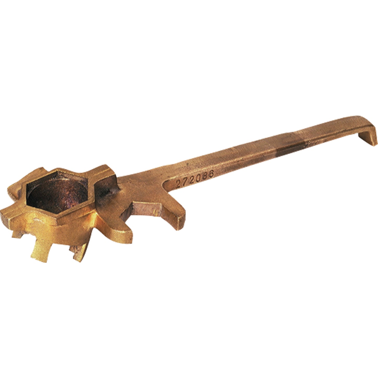 Deluxe Non-Sparking Drum Wrench, 1-1/4" Opening, 3-1/4" Handle, Bronze Alloy