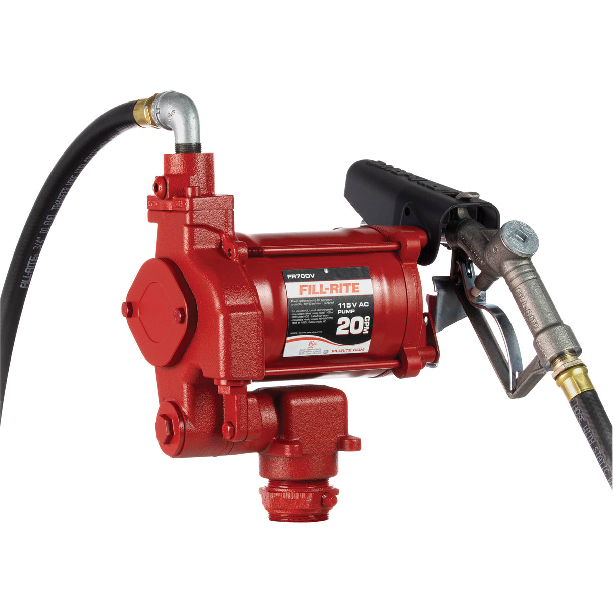 AC Utility Rotary Vane Pumps with Nozzle, 115 V, 20 GPM