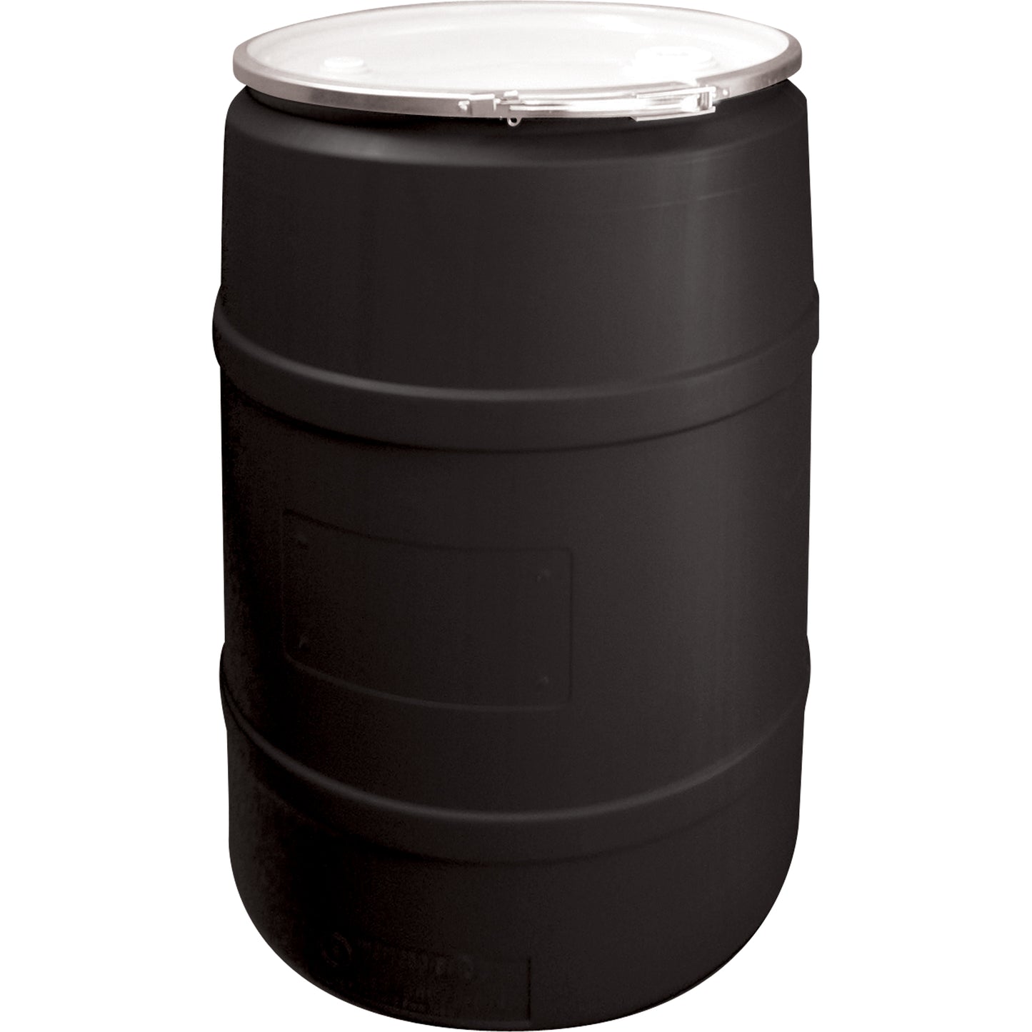 Polyethylene Drums, 55 US gal (45 imp. gal.), Open Top, Black