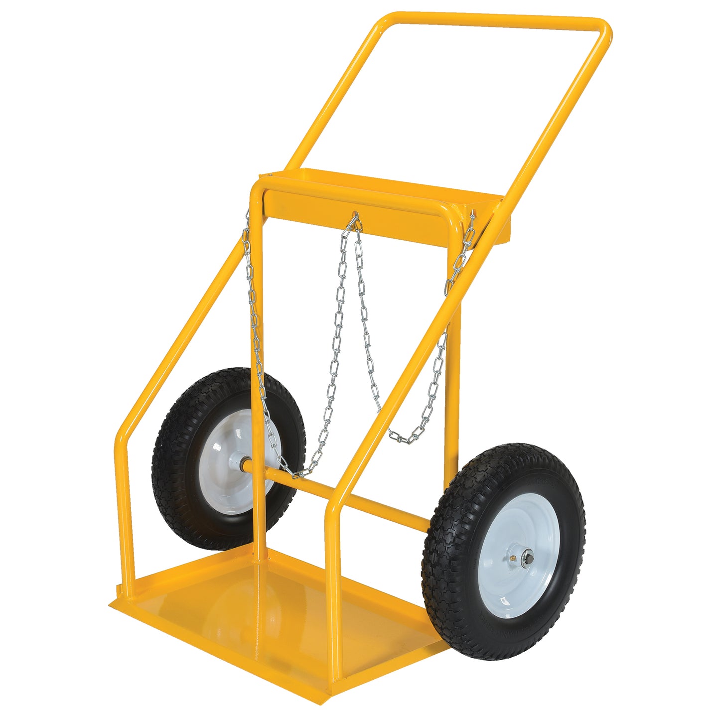 Gas Cylinder Cart, Rubber Wheels, 22" W x 14-1/8" L Base, 250 lbs.