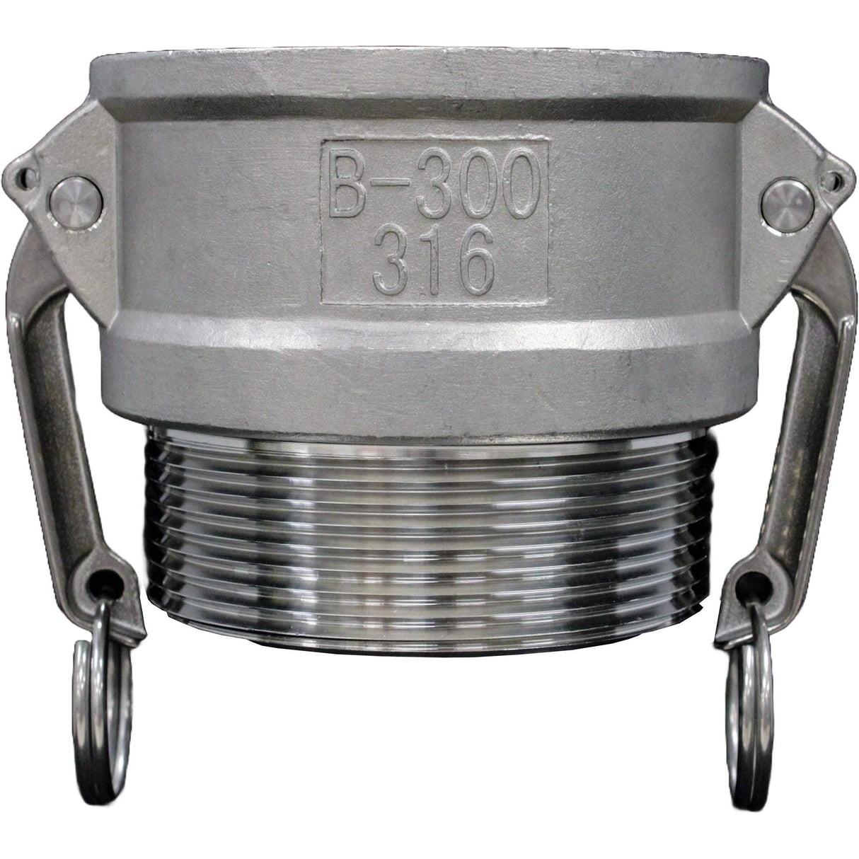 Cam & Groove Coupling, Stainless Steel, Type B, 2-1/2", Male NPT, 150 PSI