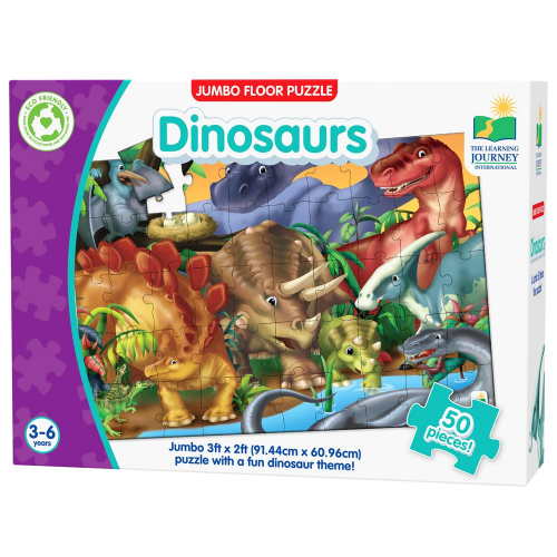 JUMBO FLOOR PUZZLES - DINOSAURS (Case of 6)