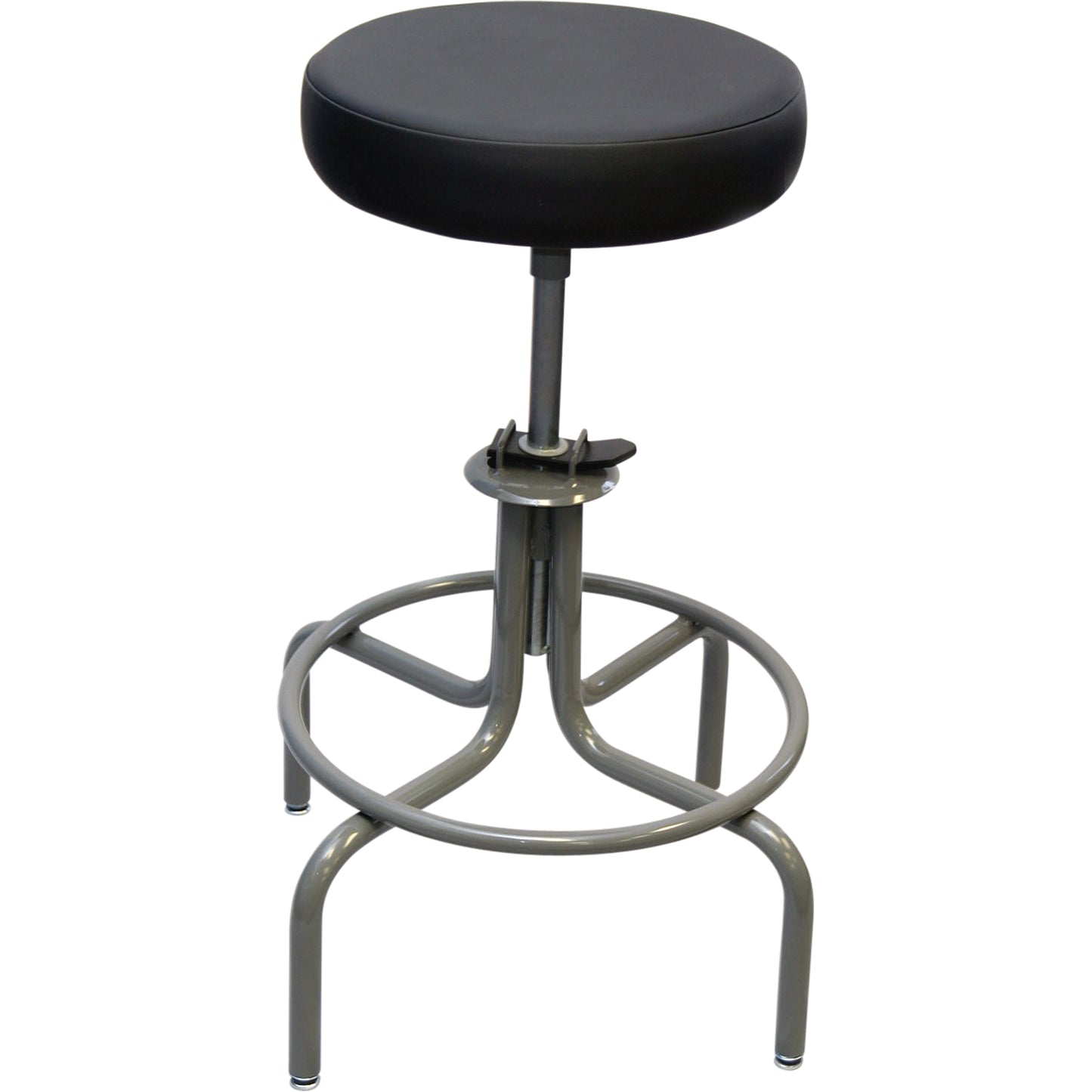 600 Series Stool, Stationary, Adjustable, 25" - 31", Vinyl Seat, Black