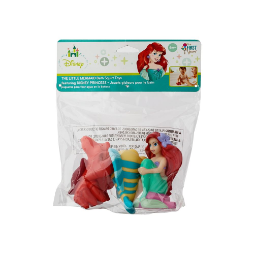 FIRST YEARS - DISNEY - 3pk ARIEL BATH SQUIRTERS (Case of 6)