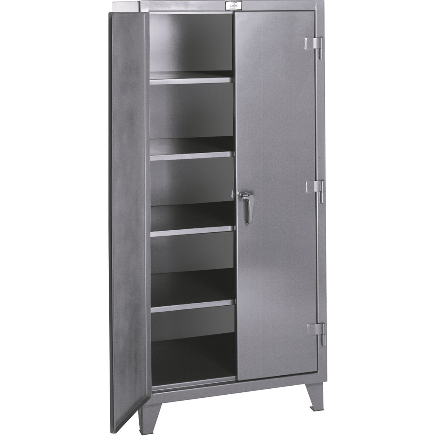 Rough & Tough Storage Cabinets, Steel, 4 Shelves, 72" H x 36" W x 20" D, Grey