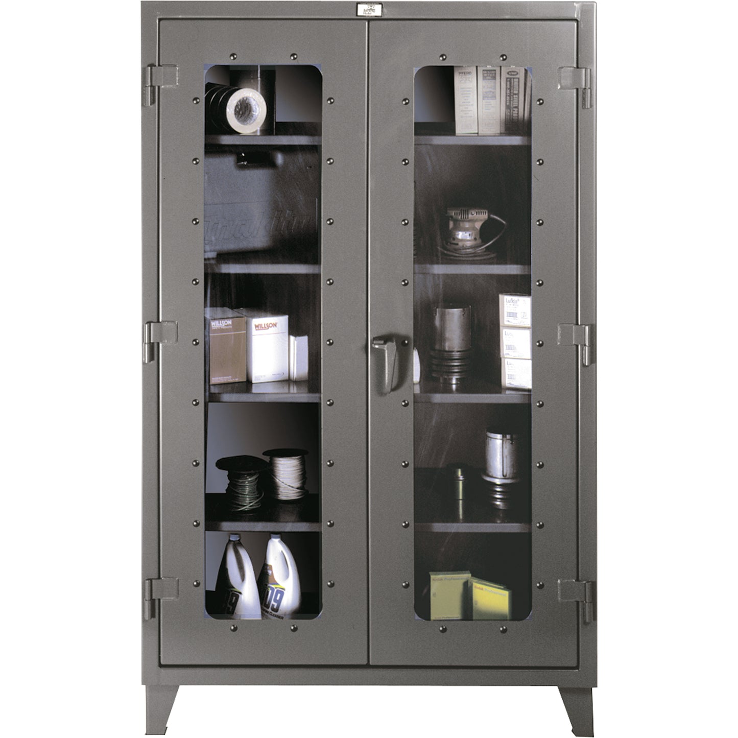 Clearview Cabinets, Steel, 4 Shelves, 72" H x 48" W x 24" D