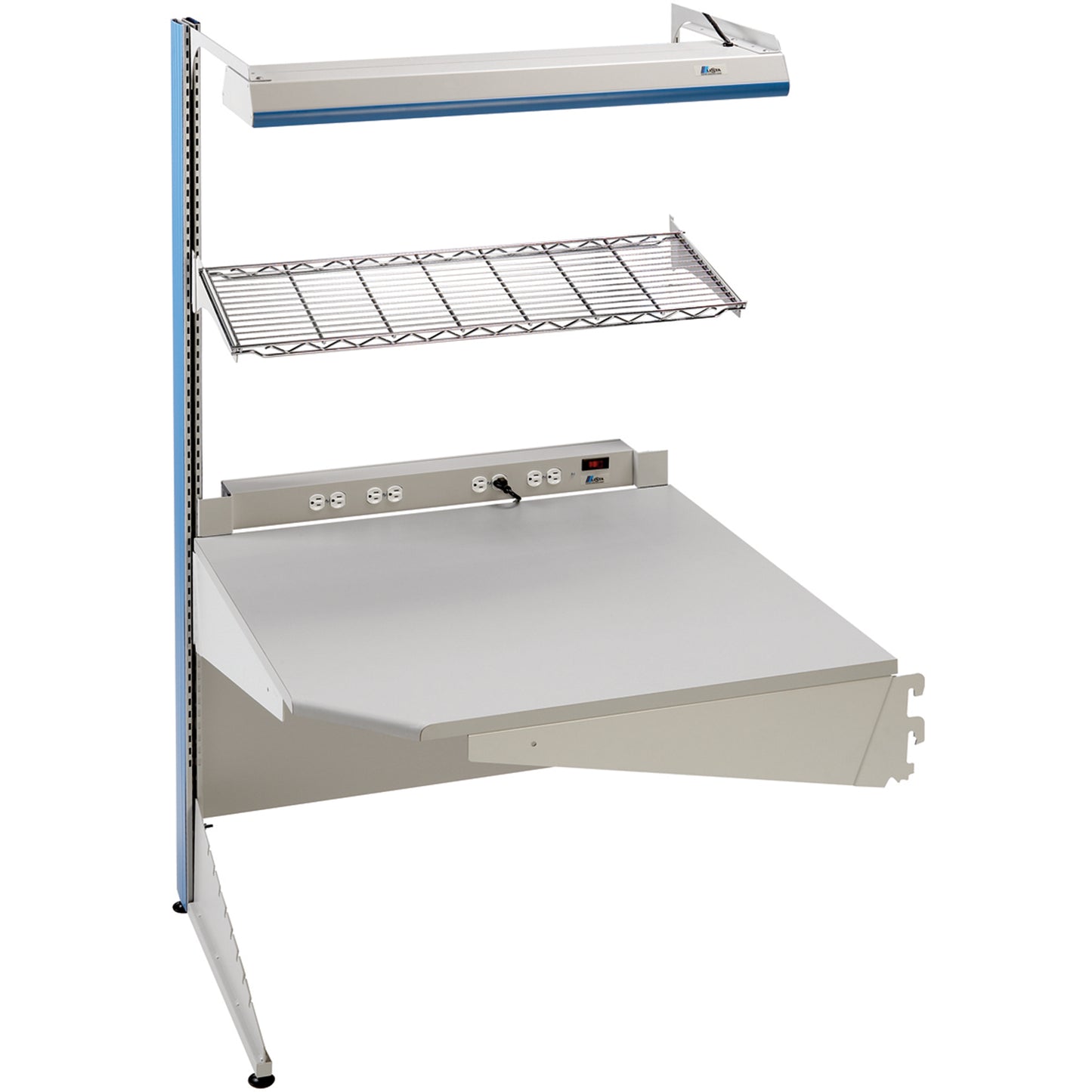 Arlink Preconfigured Workstation, 36" W x 28" D x 84" H, Single Sided Corner Add-On
