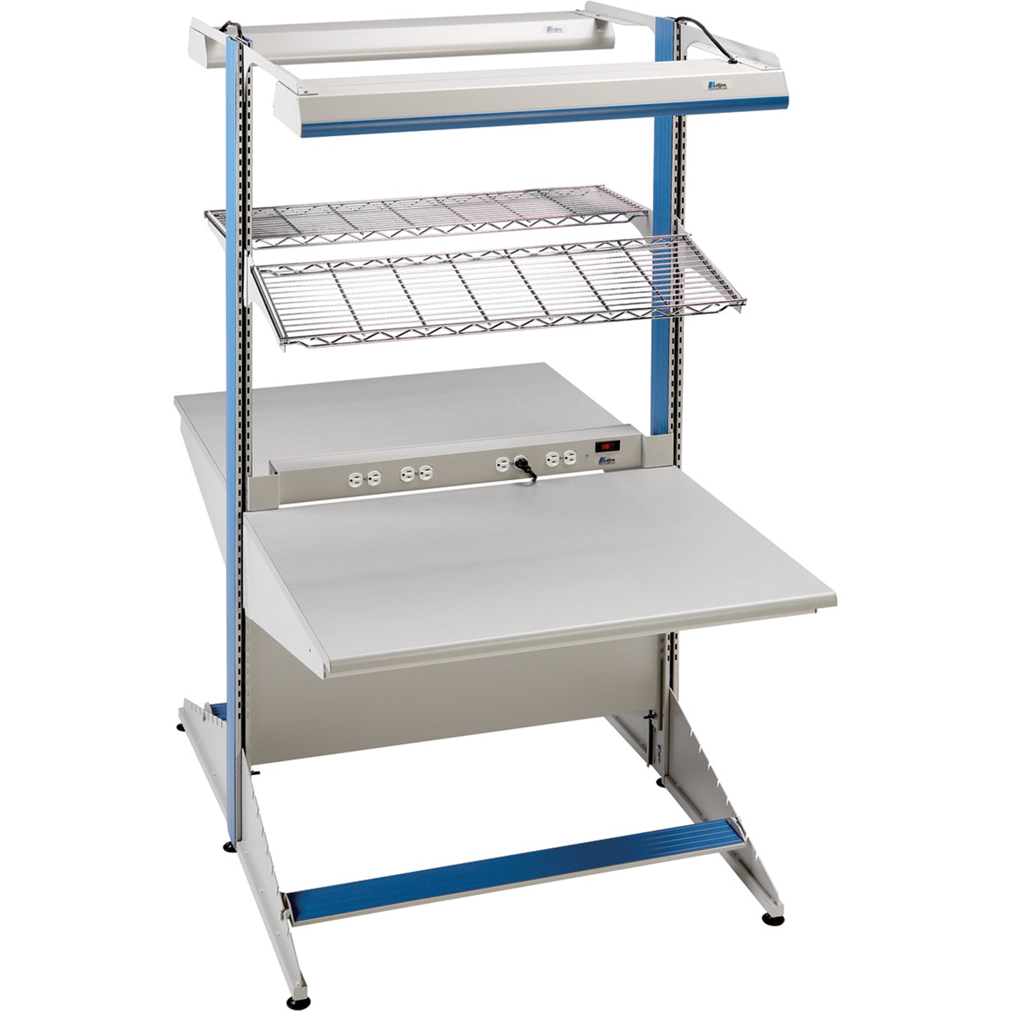 Arlink Preconfigured Workstation, 60" W x 56" D x 84" H, Double Sided Corner Add-On