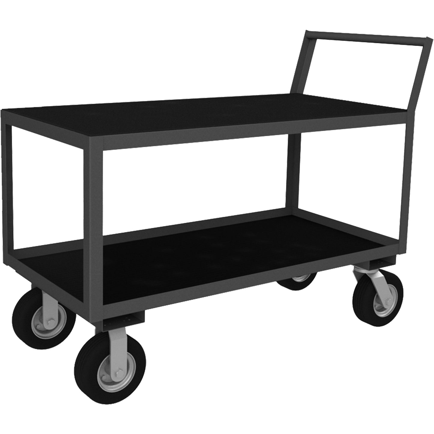 Low Profile Instrument Cart, 2 Tiers, 24-1/4" W x 39" D x 40-15/16" H, 1200 lbs. Cap.
