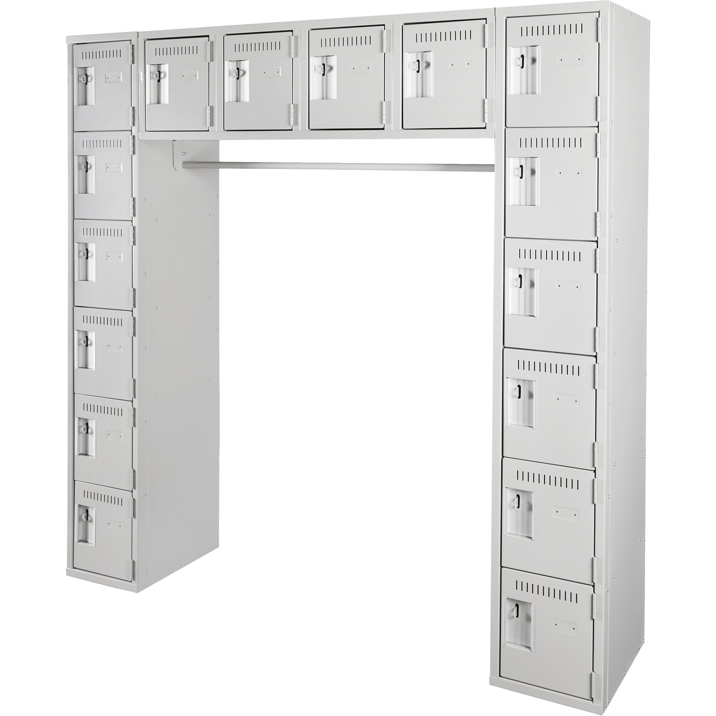 Assembled Archettes Clean Line™ Economy Lockers, 16 -tier, Bank of 3, 18" x 72" x 12", Steel