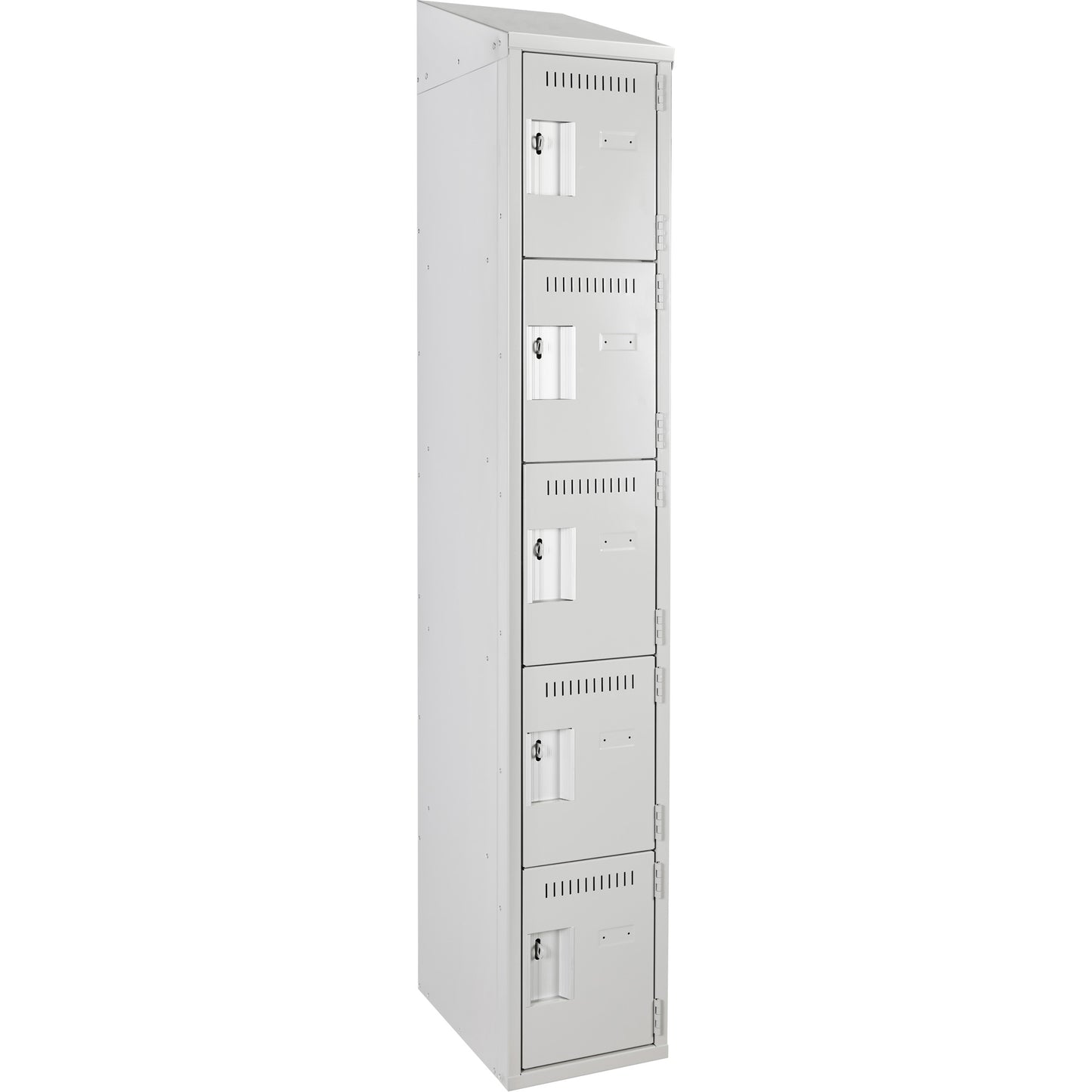 Assembled Clean Line™ Personal Effects Lockers, 5 -tier, 15" x 78" x 12", Steel