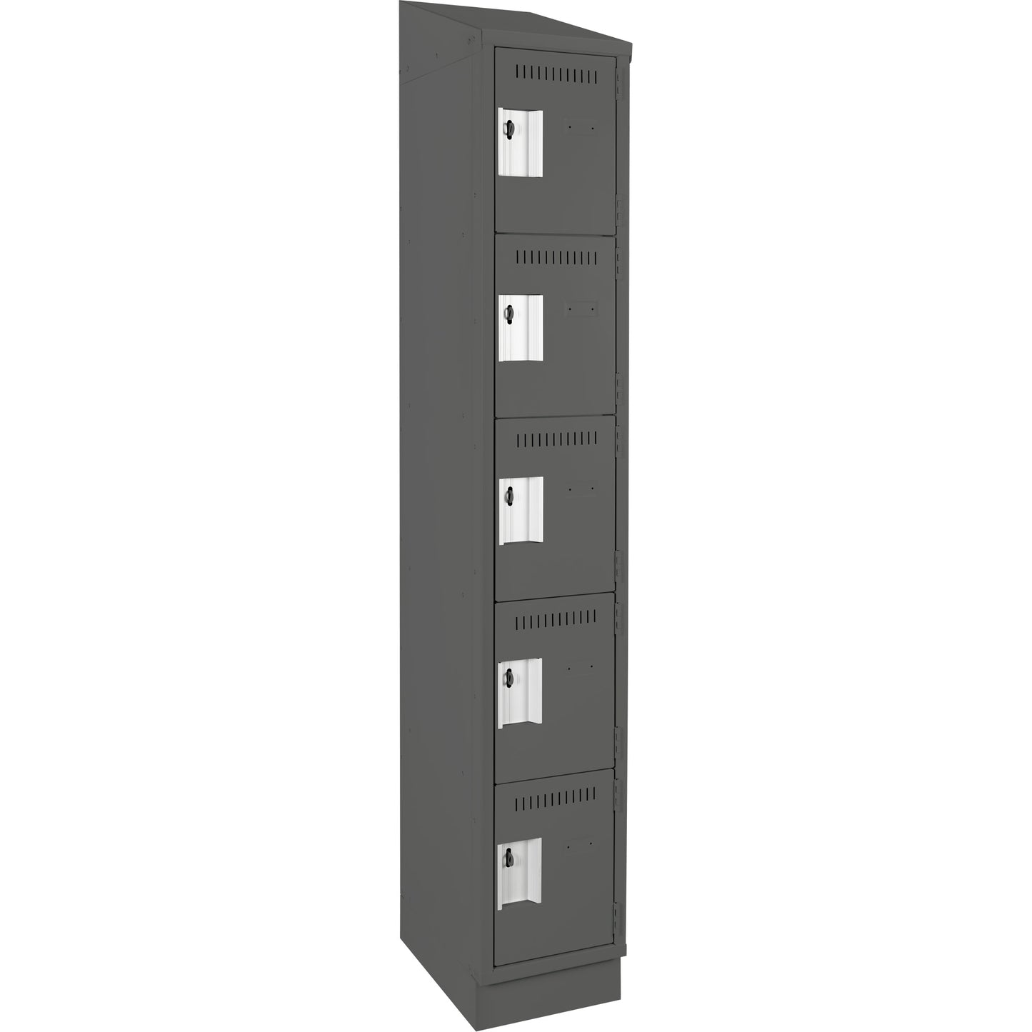 Assembled Clean Line™ Personal Effects Lockers, 5 -tier, 12" x 82" x 12", Steel