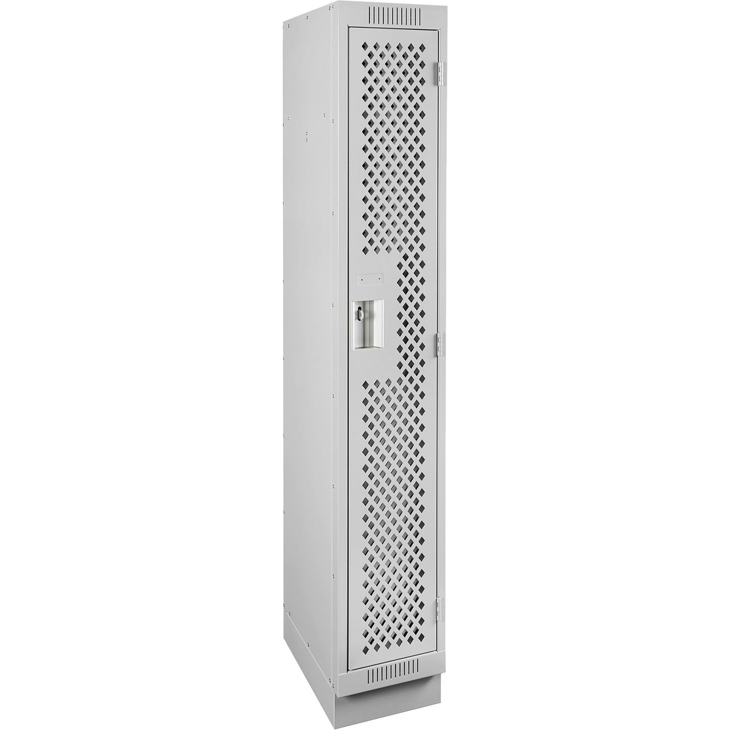 Clean Line™ Lockers, 12" x 12" x 76", Steel, Grey, Rivet (Assembled), Perforated