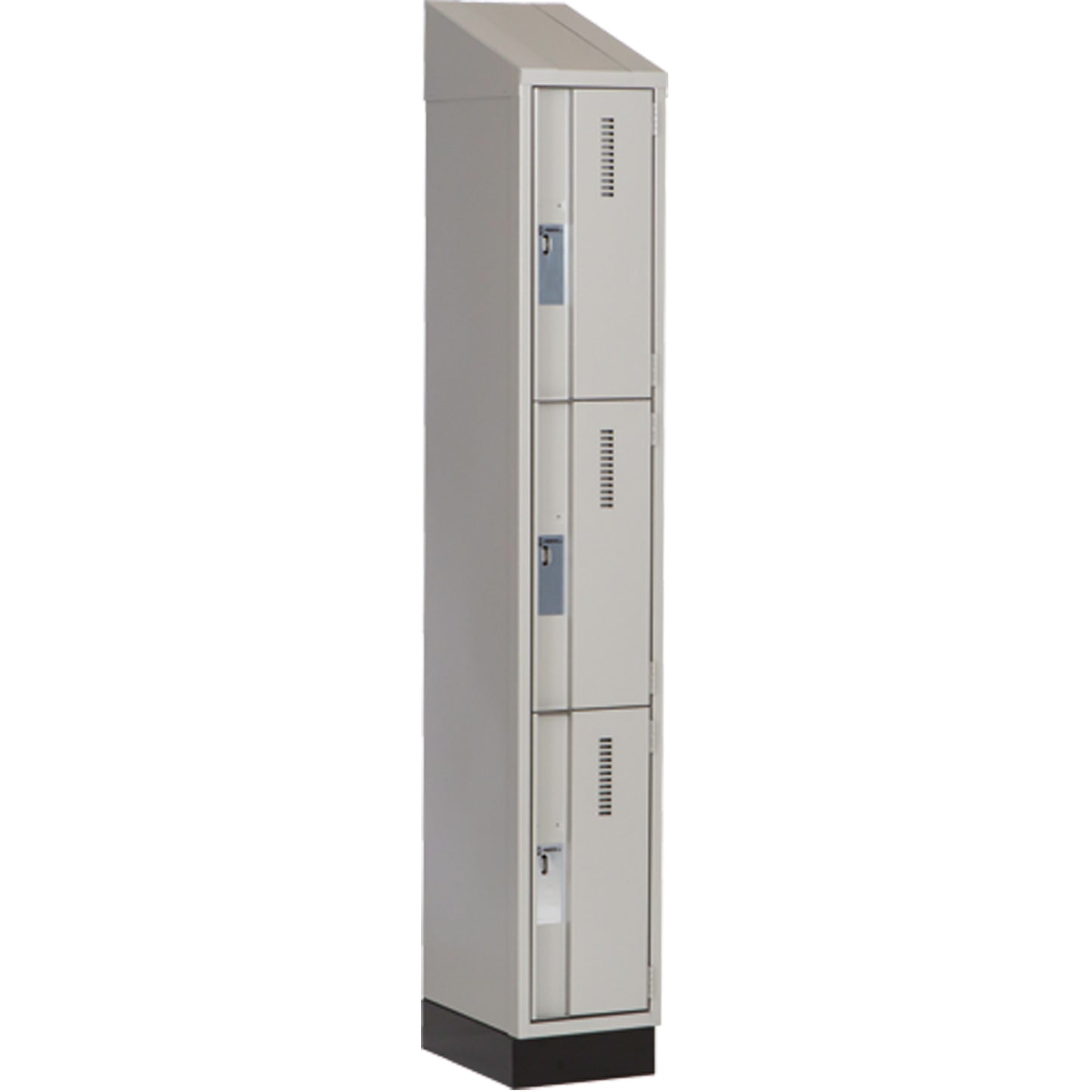 Concorde™ Heavy-Duty Lockers, 3 -tier, 12" x 18" x 82", Steel, Grey, Welded (Assembled)