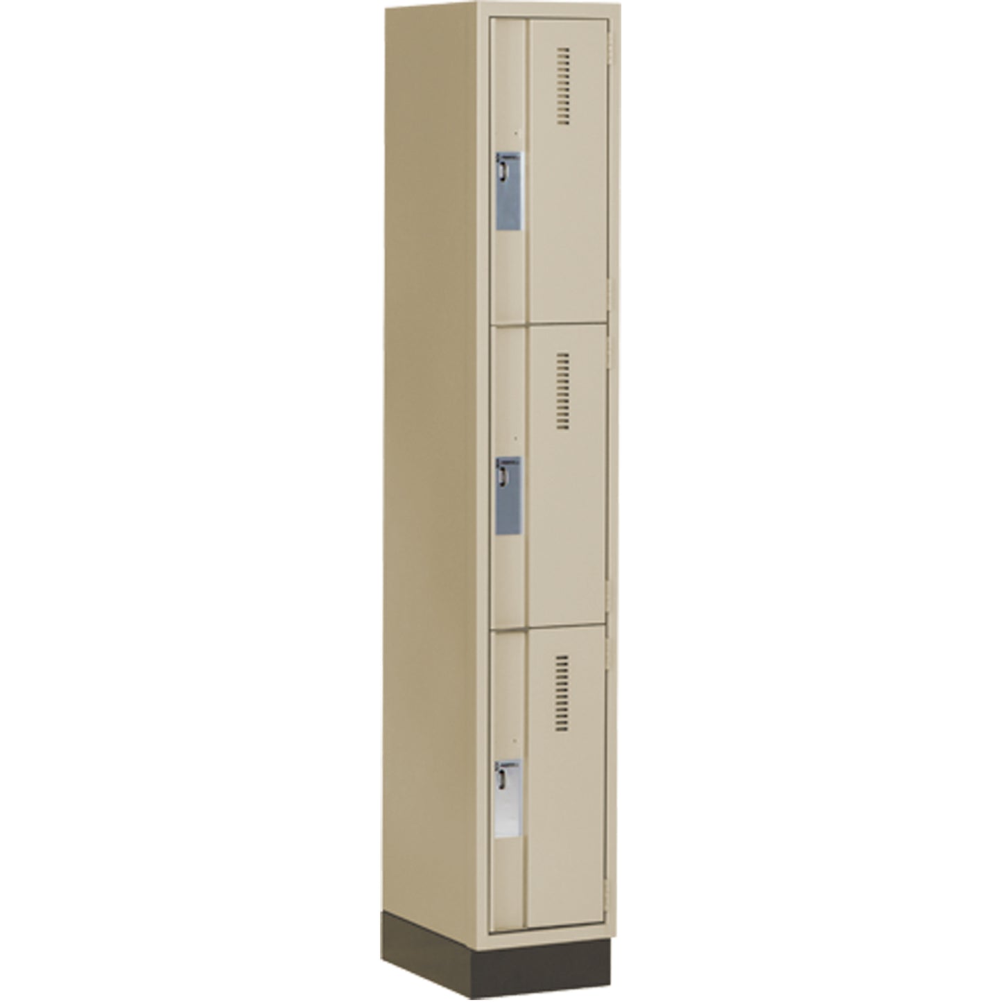 Concorde™ Heavy-Duty Lockers, 3 -tier, 12" x 18" x 76", Steel, Beige, Welded (Assembled)