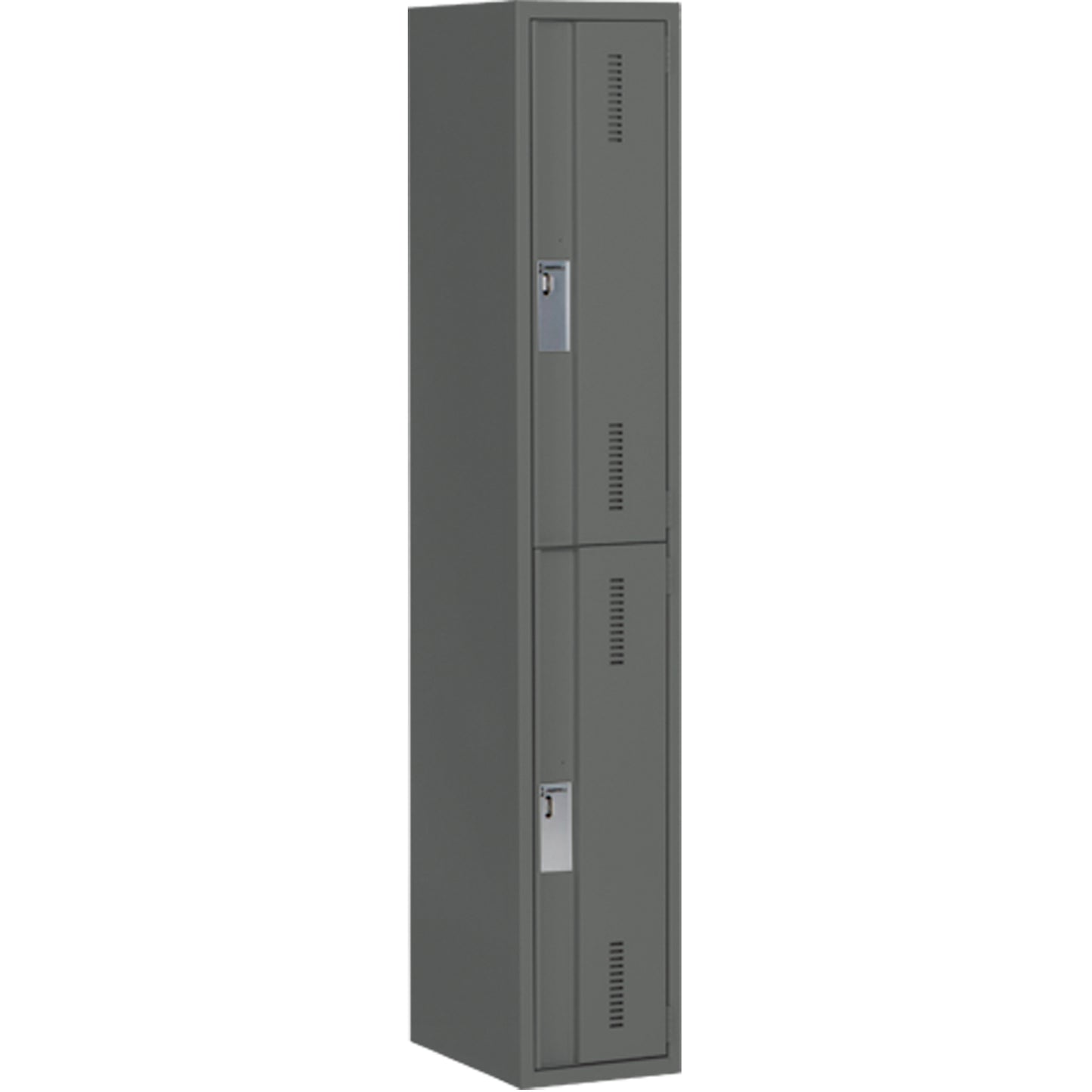 Concorde™ Heavy-Duty Lockers, 2 -tier, 12" x 18" x 72", Steel, Charcoal, Welded (Assembled)