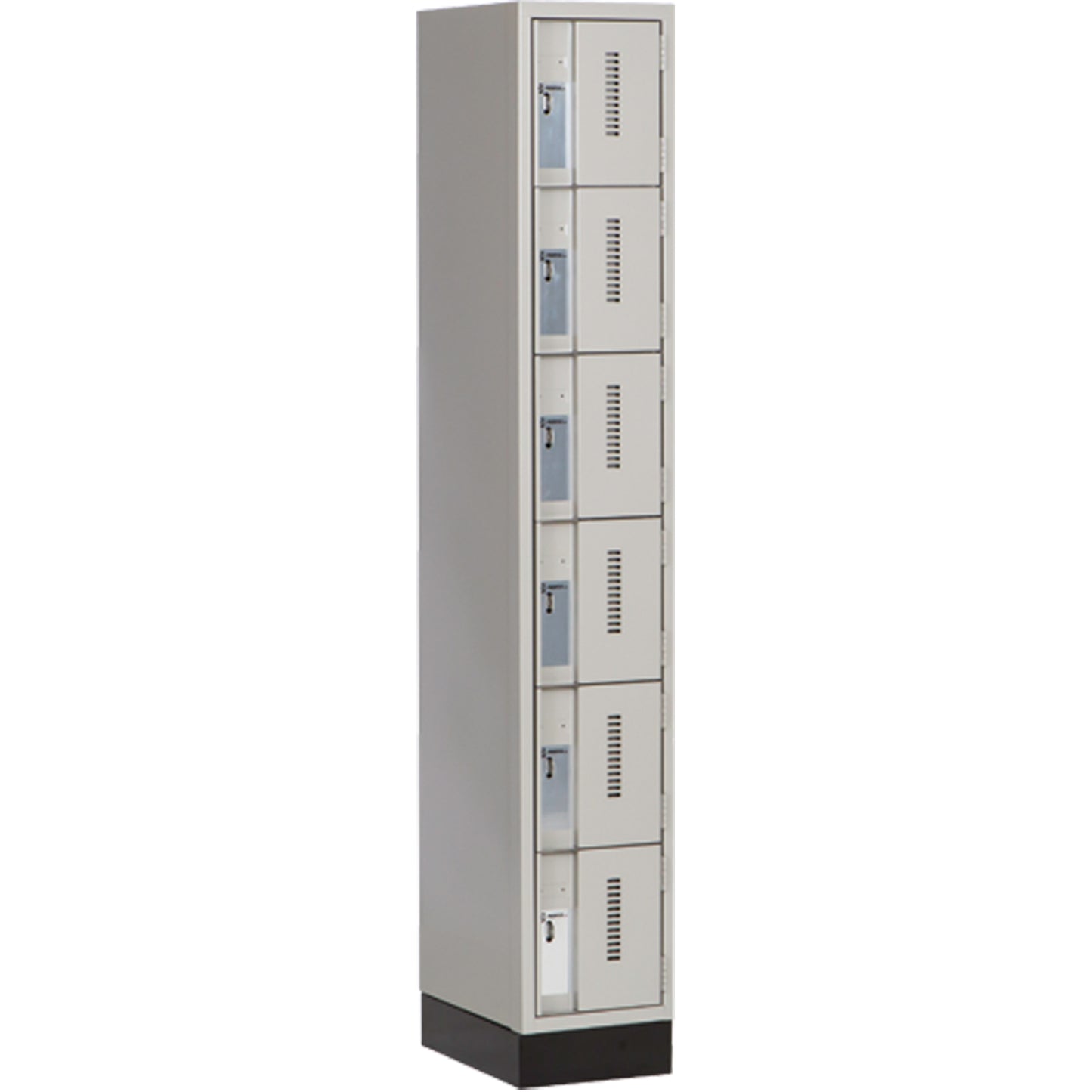 Concorde™ Heavy-Duty Lockers, 6 -tier, 12" x 18" x 76", Steel, Grey, Welded (Assembled)