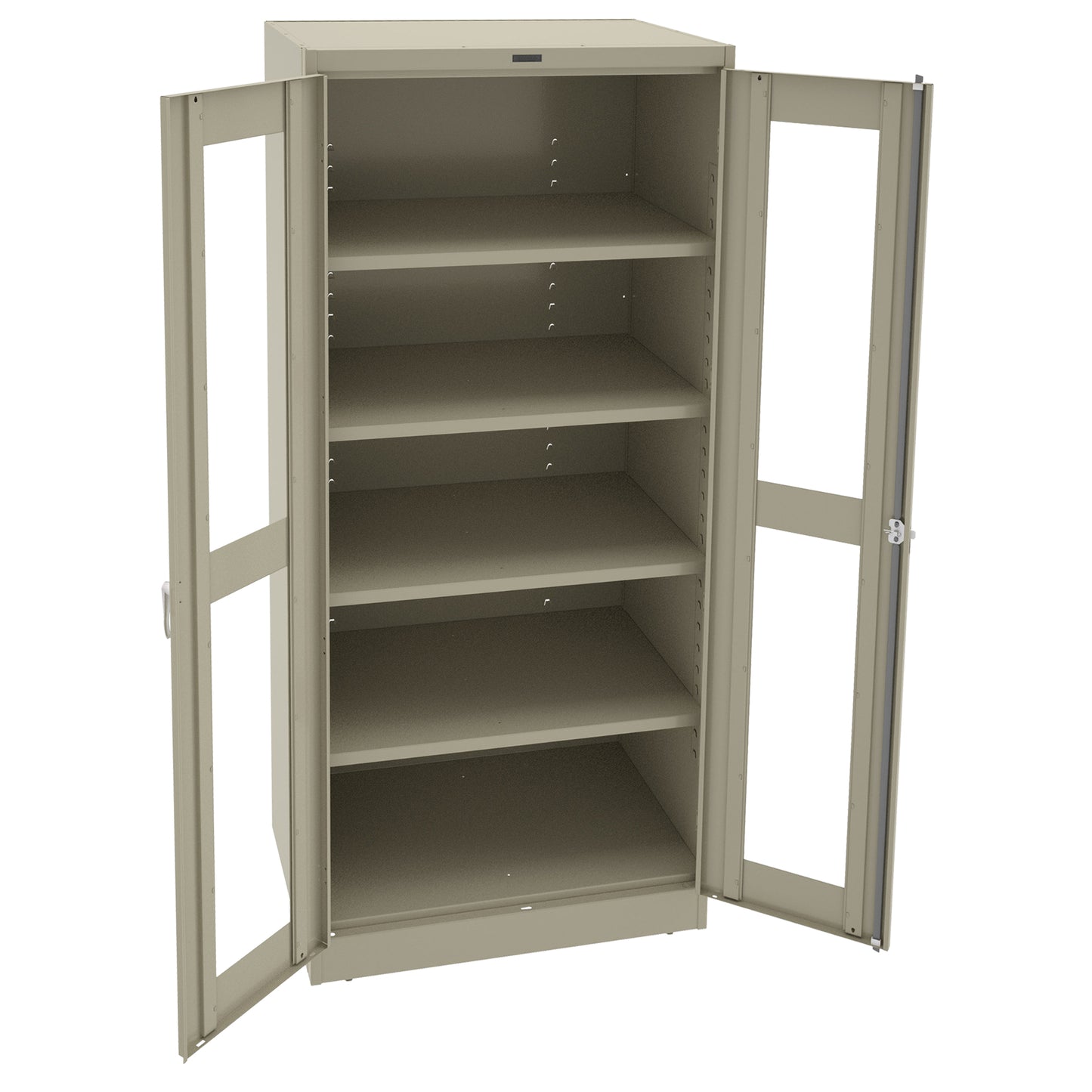 Deluxe C-Thru Storage Cabinet, Steel, 4 Shelves, 78" H x 36" W x 24" D