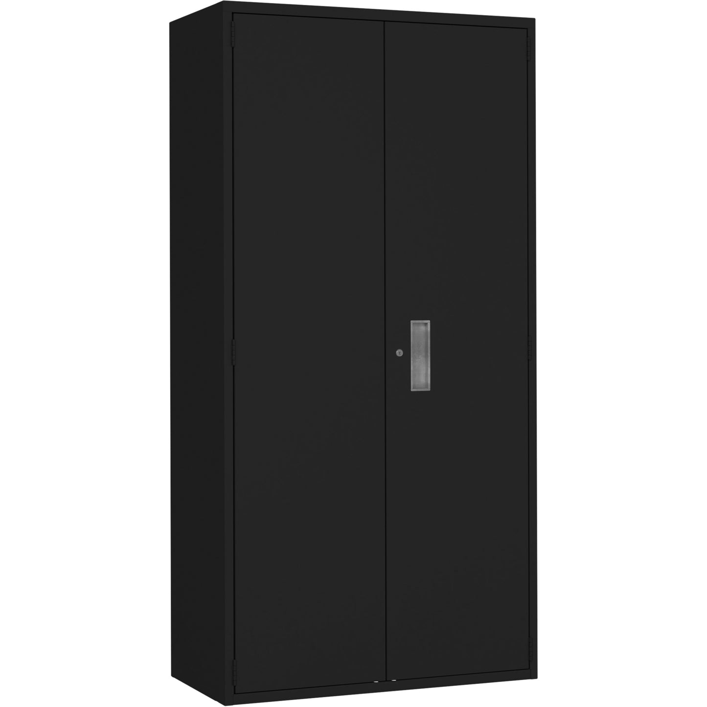 Hi-Boy Storage Cabinet, Steel, 4 Shelves, 72" H x 36" W x 18" D, Black