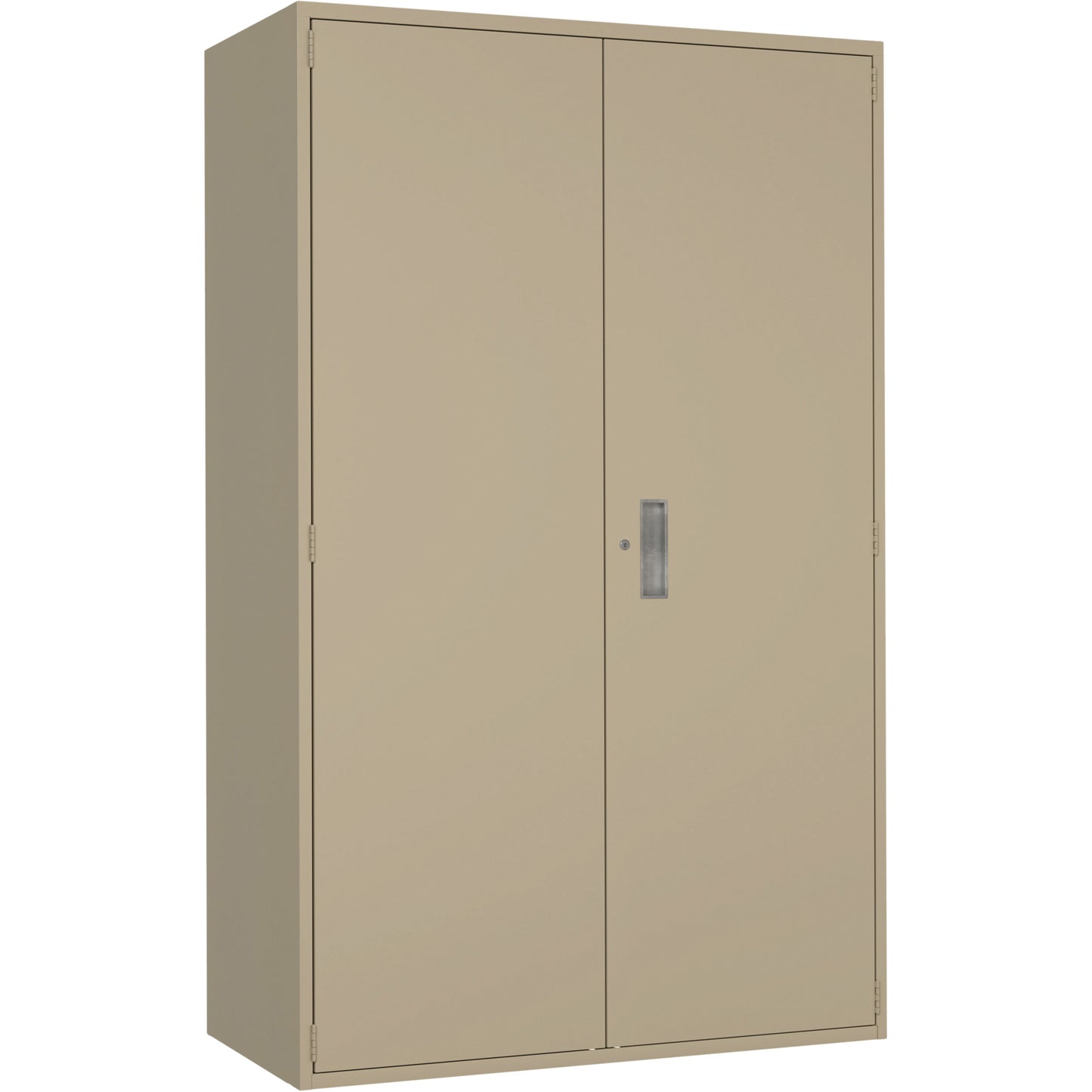 Extra Wide Hi-Boy Storage Cabinet, Steel, 4 Shelves, 72" H x 48" W x 24" D, Beige