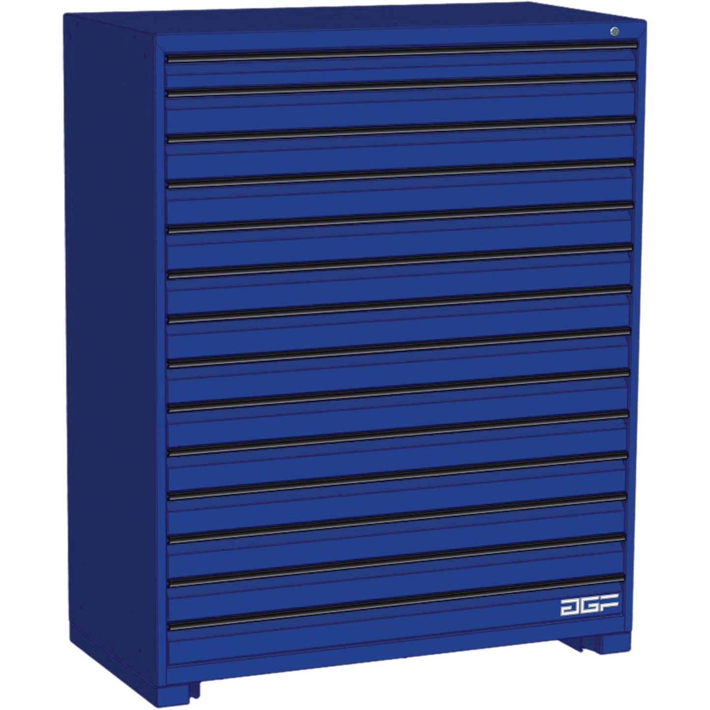 Modular Drawer Cabinet, 14 Drawers, 48" W x 24" D x 60" H, Blue