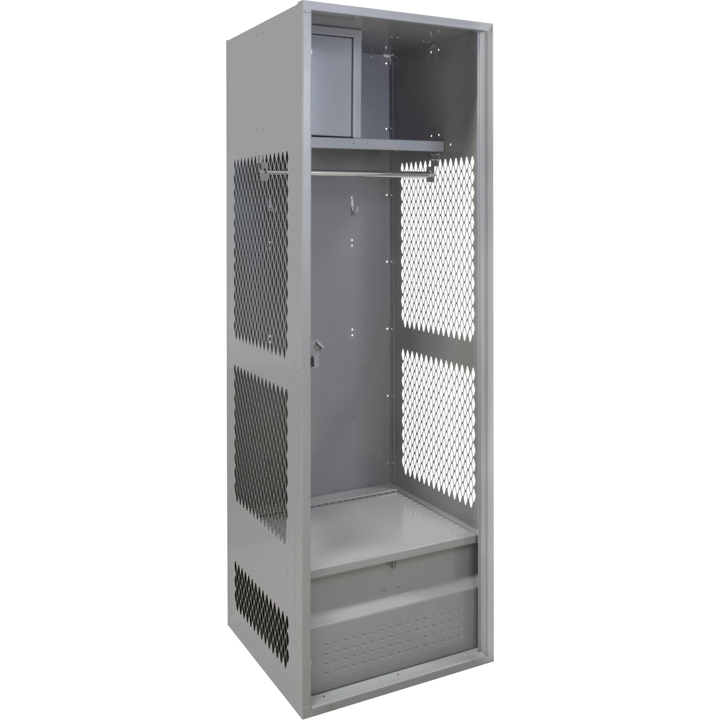 Gear Locker, Steel, 24" W x 18" D x 72" H, Grey