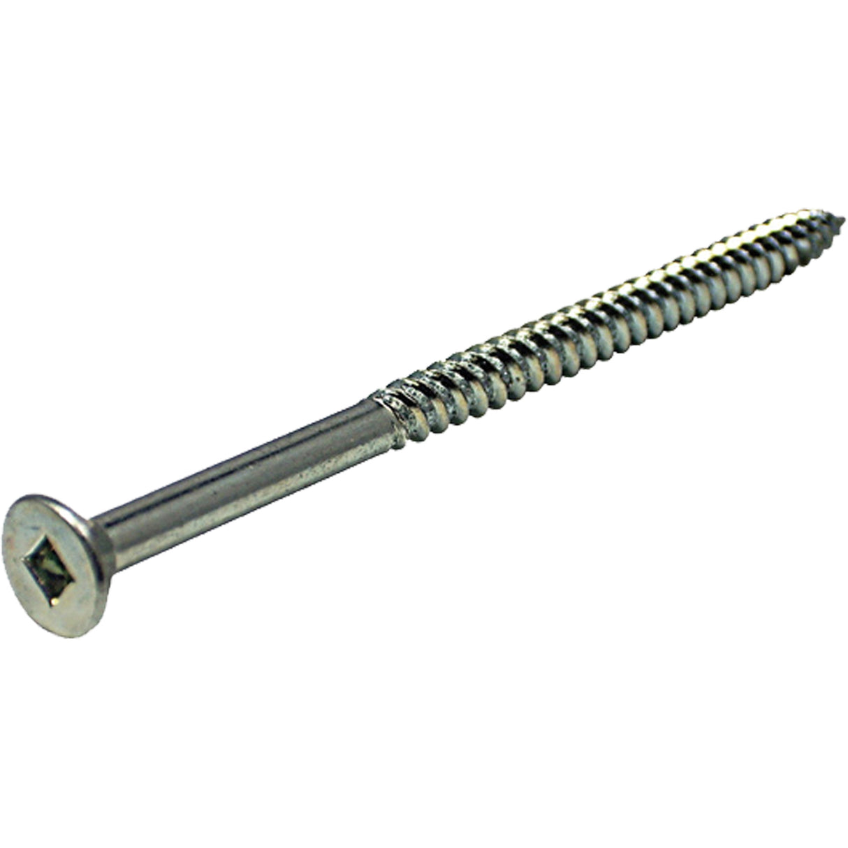 Flat SOC Wood Screw, #8 x 1" L, Zinc Plated