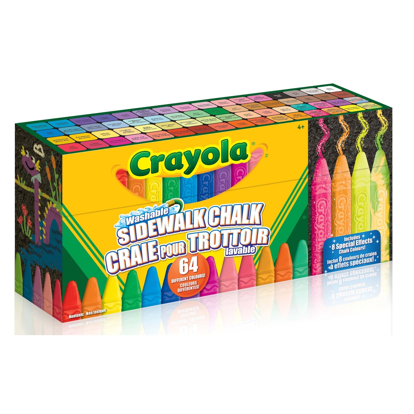 Crayola Ultimate Washable Sidewalk Chalk Collection, 64 Count (Case of 2)