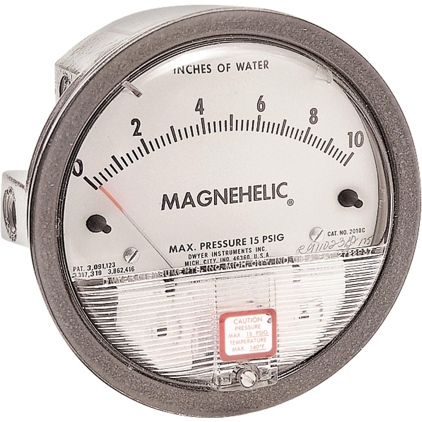 Magnehelic® Gauges, 4" , 0 - 4 psi, Back Mount, Analogue